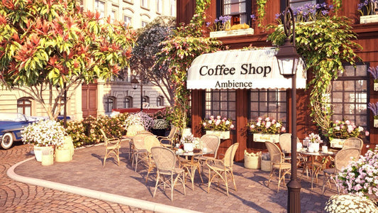 Spring Morning Coffee Shop Ambience with Relaxing Jazz Music